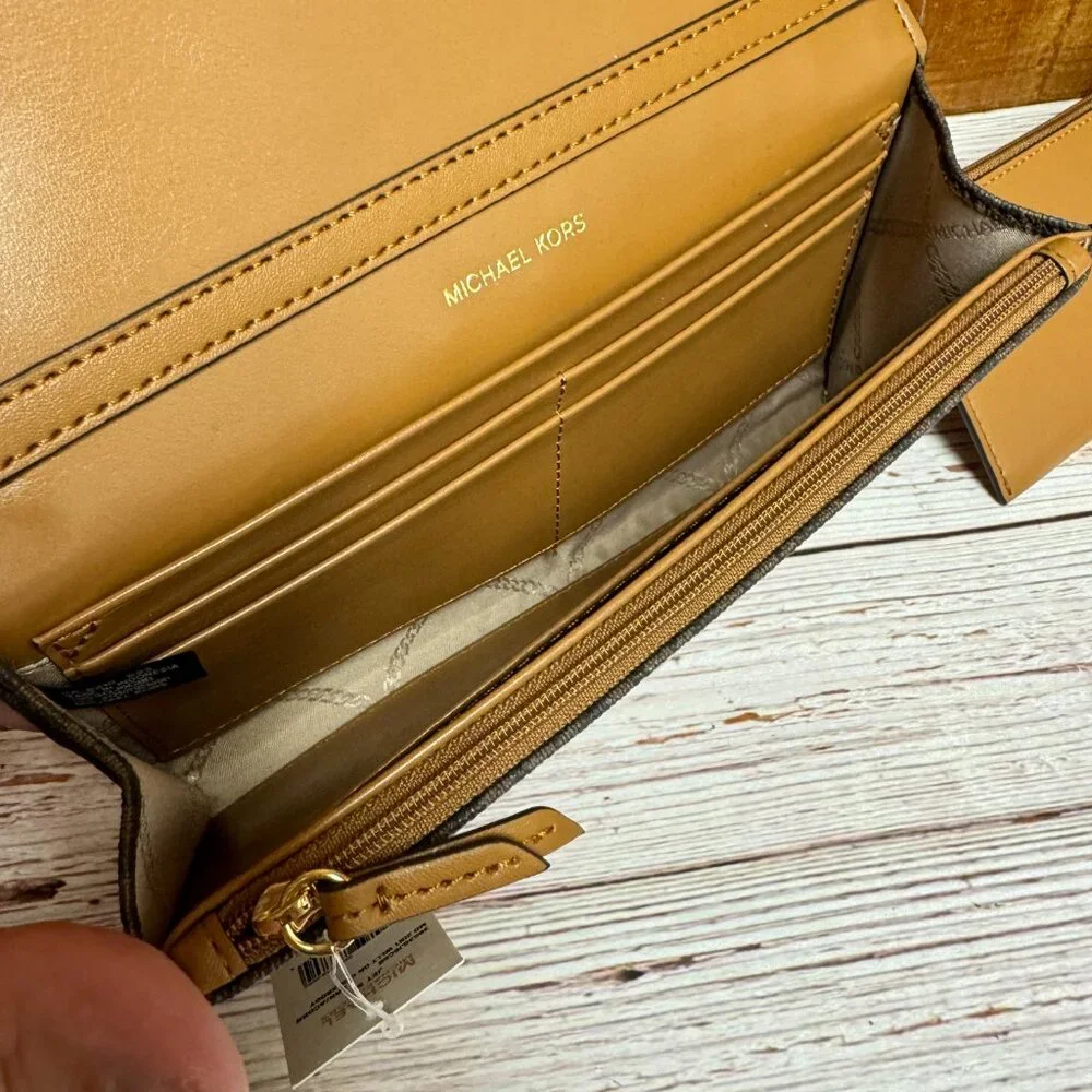 MICHAEL KORS Jet Set 2 in 1 Wallet-On-A-Chain Small Crossbody - Picture 6 of 7